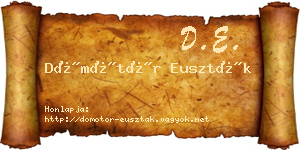 Dömötör Euszták névjegykártya